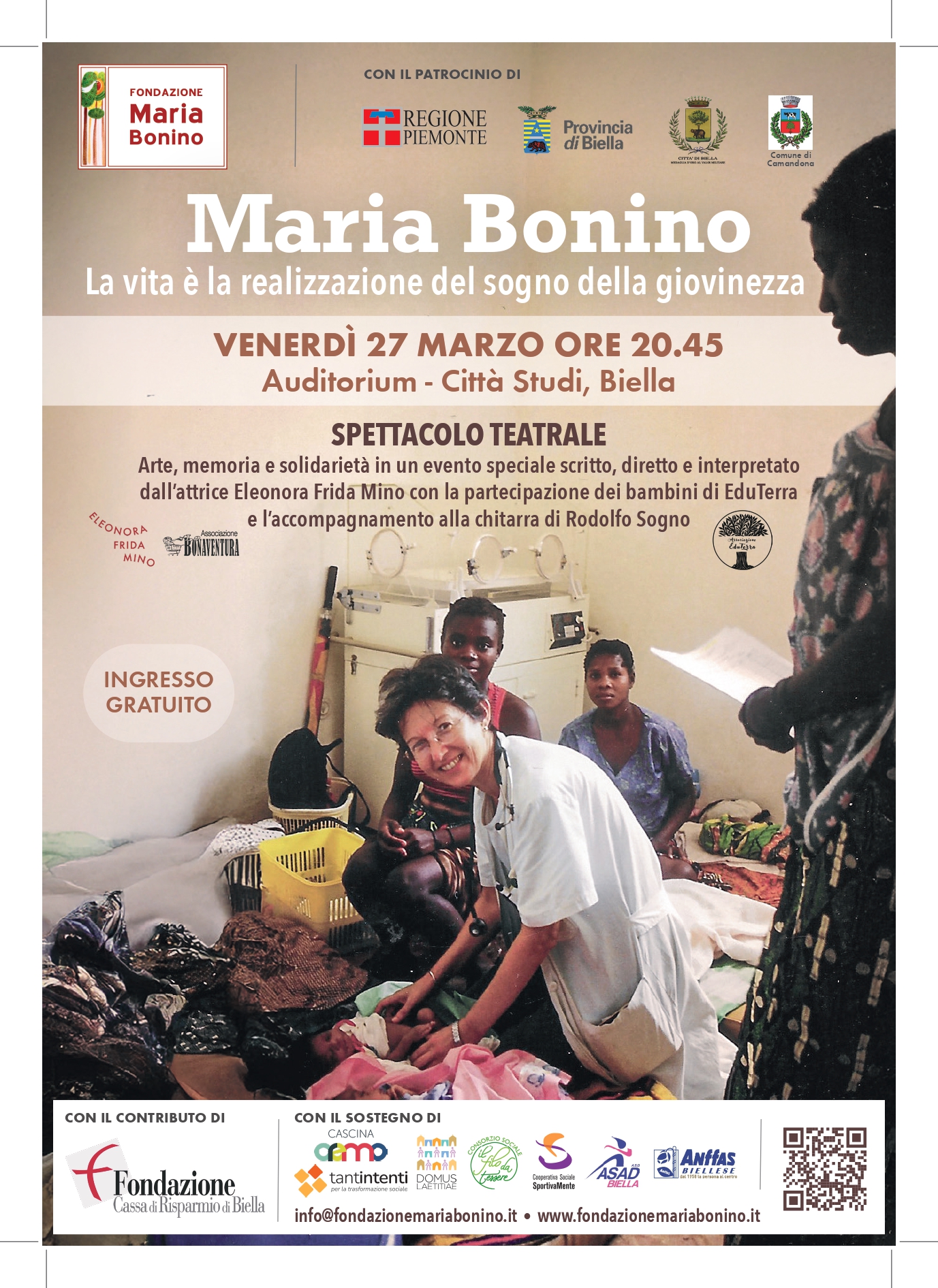 Spettacolo teatrale Maria Bonino