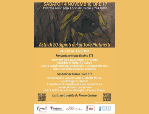 Asta solidale a Biella: 20 dipinti di Fulvio Platinetti a sostegno di due progetti di solidarietà